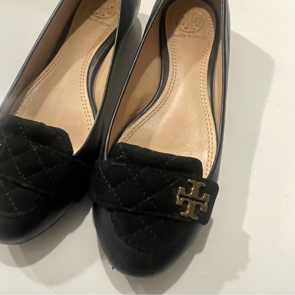 Tory Burch leather Flats in Black - Picture 5 of 6